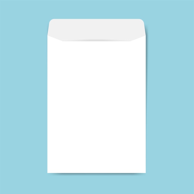 Paper envelope design mockup vector