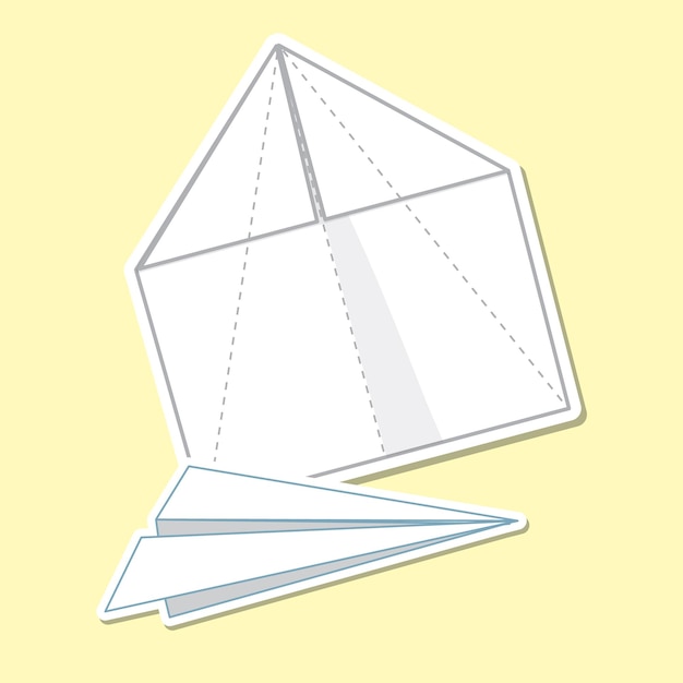 Free vector paper folded paper plane