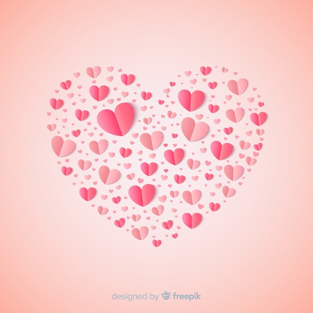 Paper heart background