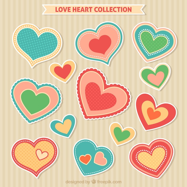 Paper hearts collection