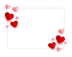 Free vector paper hearts style valentines day card