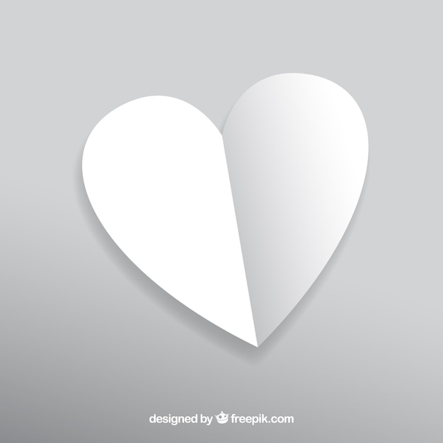 Paper isolated heart background