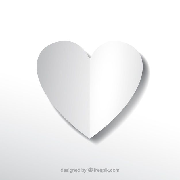 Free vector paper isolated heart background