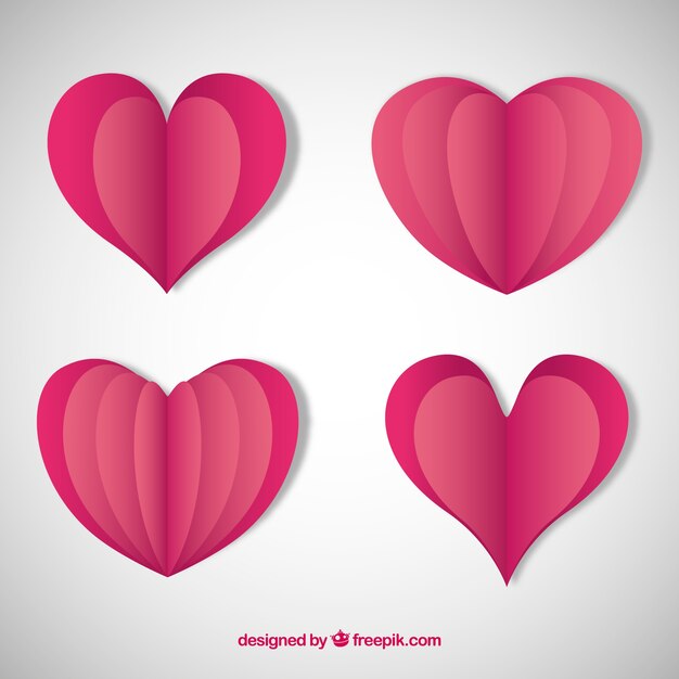 Paper isolated heart background