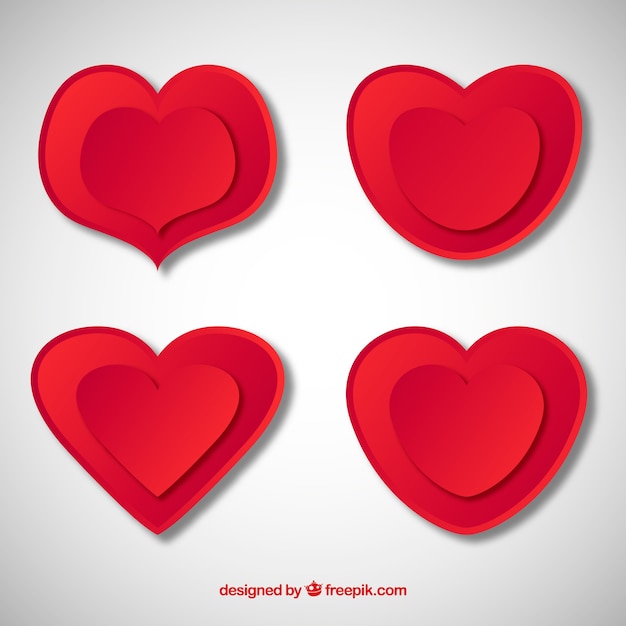 Paper isolated heart background