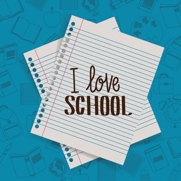 Free vector paper leaves back to school