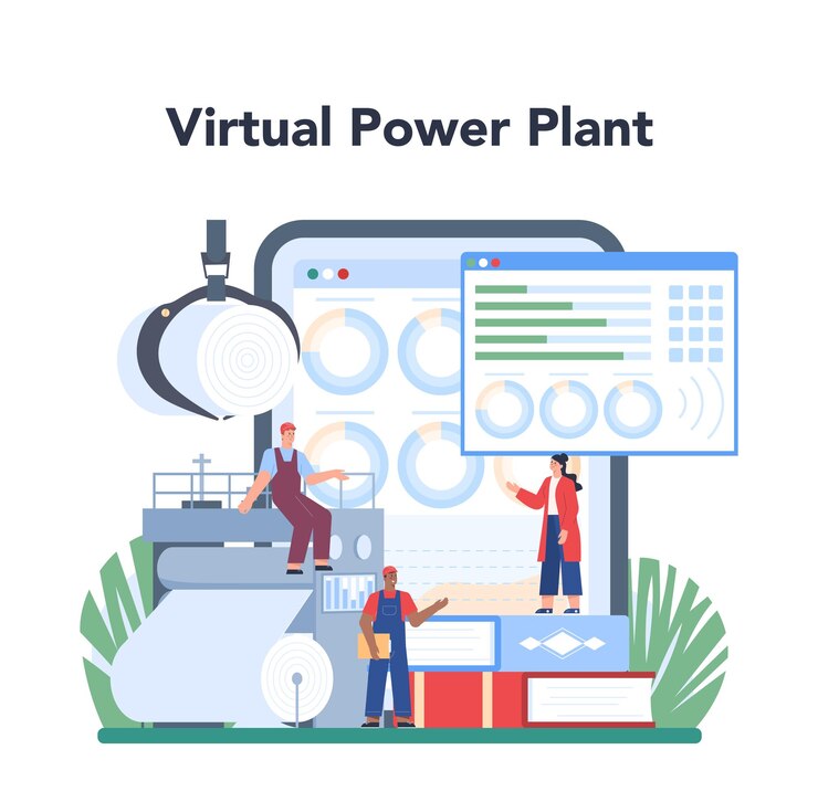Free Vector paper production and wood processing online service or platform cutting wood and making paper and cardboard online vpp isolated flat vector illustration