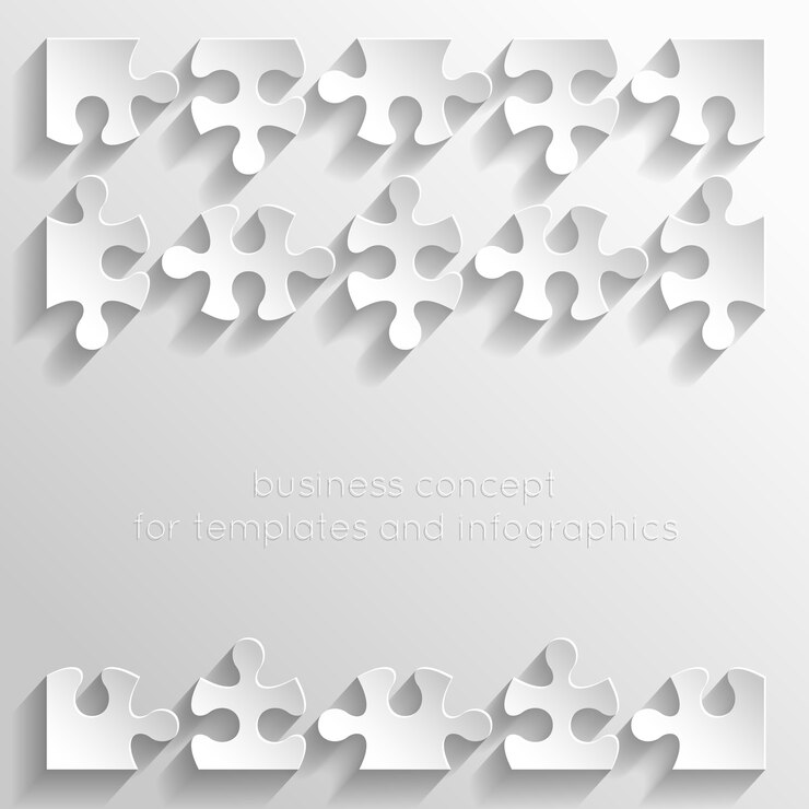 Free Vector paper puzzles illustration