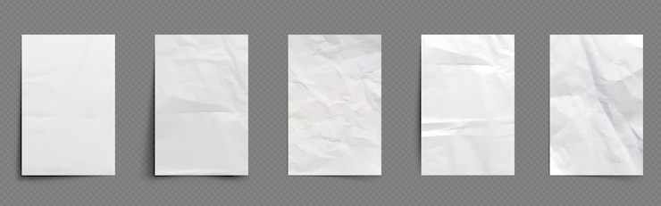 Free Vector paper sheets with wrinkles
