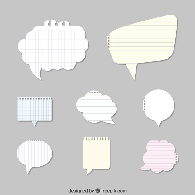 Paper speech bubbles