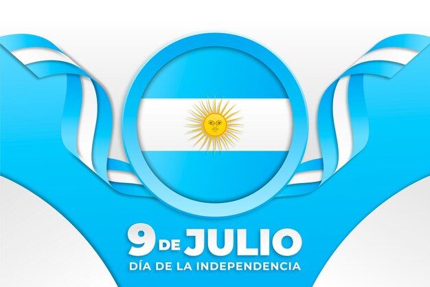 Paper style 9 de julio - declaracion de independencia de la argentina illustration