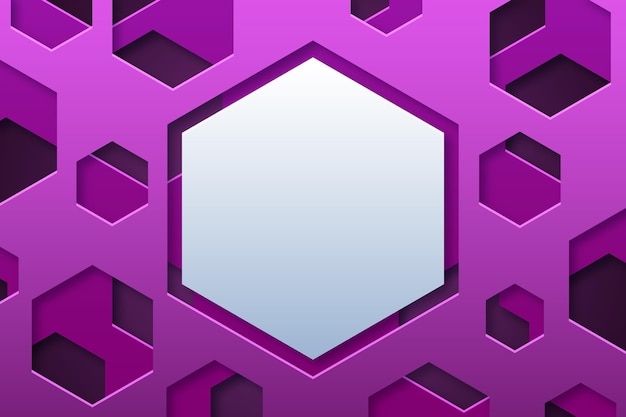 Paper style abstract hexagon shape background