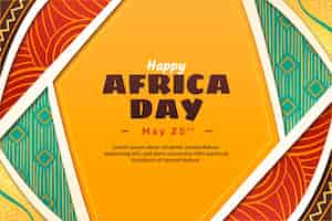 Free vector paper style africa day background