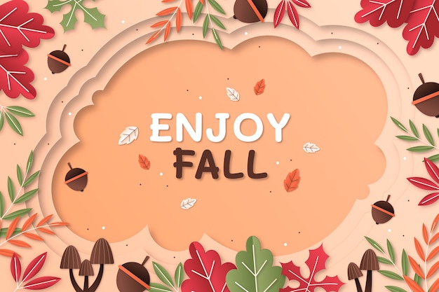 Paper style background for fall season