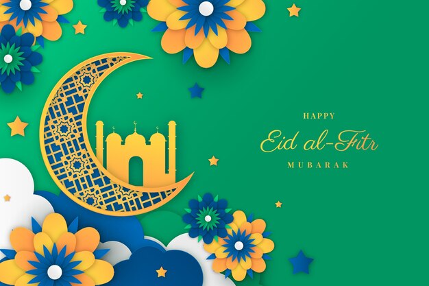Бумажный фон для празднования исламского ид аль-фитр