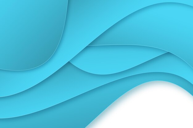 Paper style blue wavy background