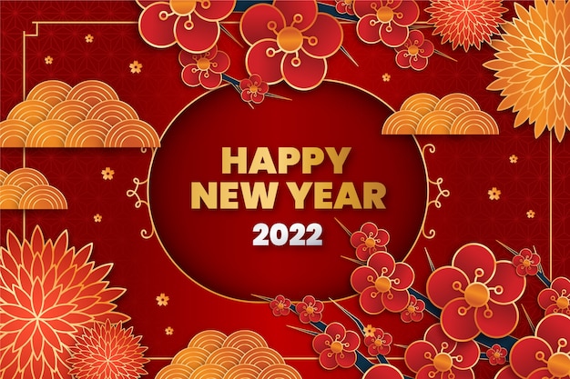 Paper style chinese new year background