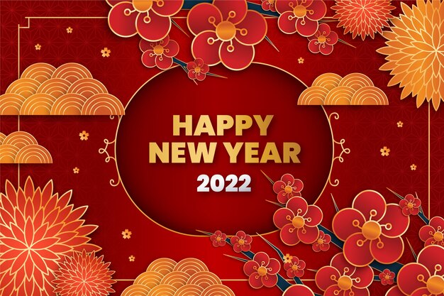 Paper style chinese new year background