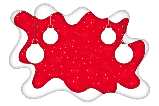 Paper style christmas background