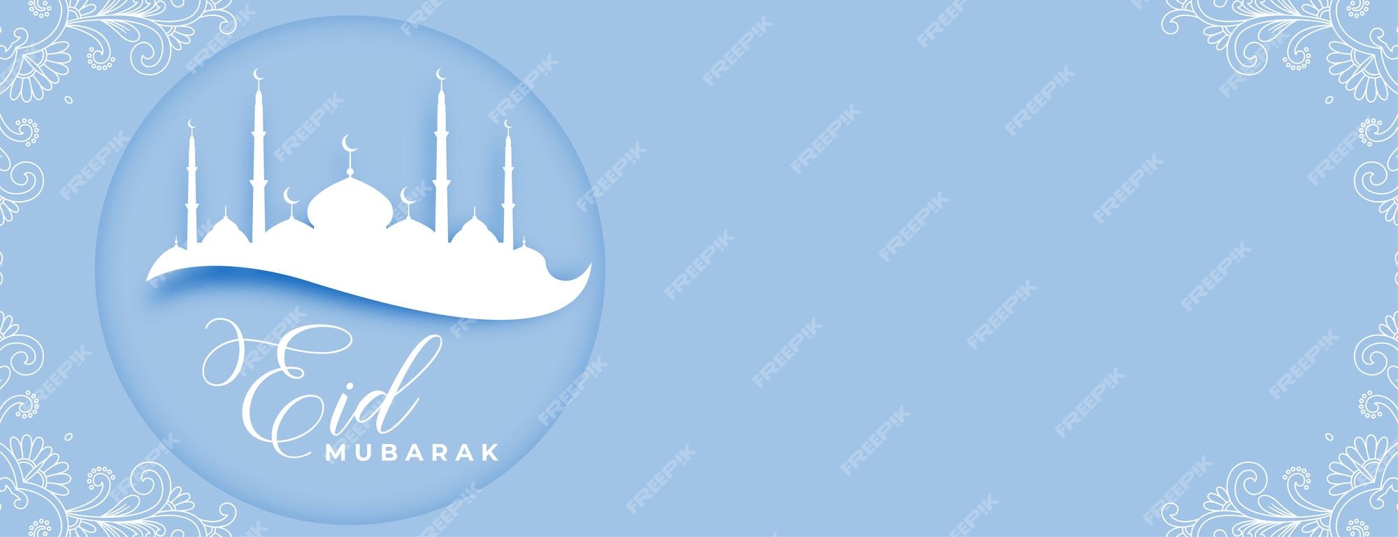 Free Vector | Paper style eid mubarak event banner show our love ...