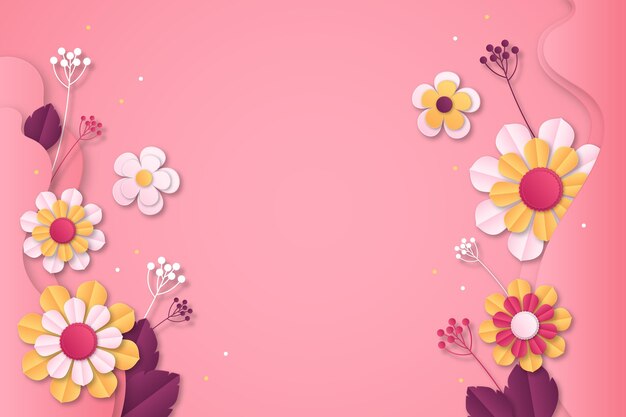 Paper style floral background