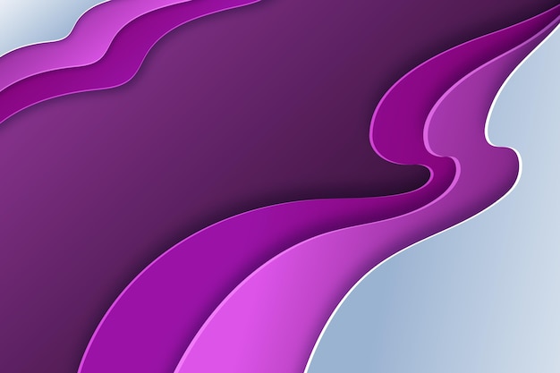 Paper style gradient purple wavy background