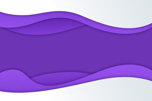 Paper style gradient wavy purple background