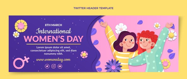 종이 스타일 국제 여성의 날 트위터 헤더