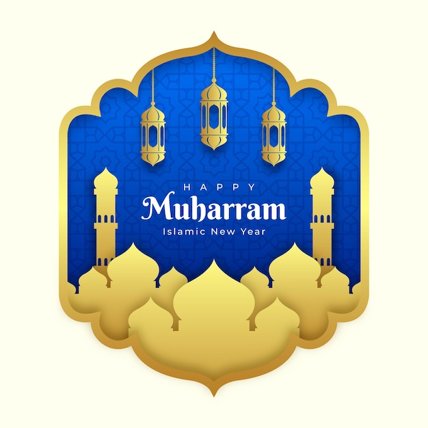 Paper style muharram illustration