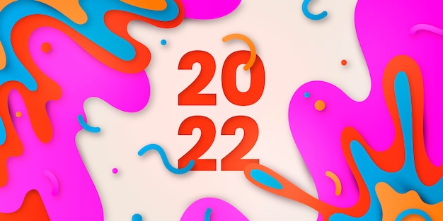 Free vector paper style new year background