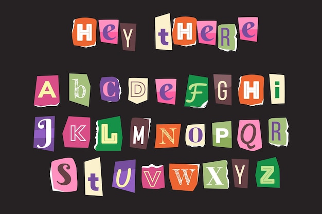 paper style ransom note letter collection