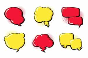 Free vector paper style speech balloon collection