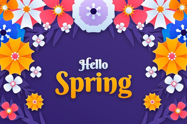 Paper style spring background