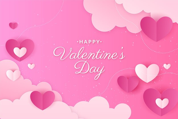 Paper style valentine's day background