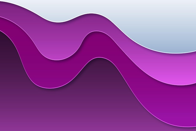 Free vector paper style wavy background