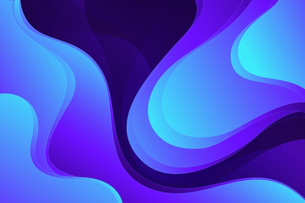 Paper style wavy blue shades background