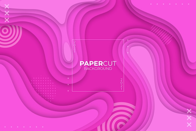 紙のスタイルの波状のピンクの背景