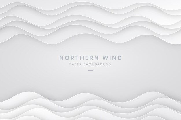 Paper style wavy white background