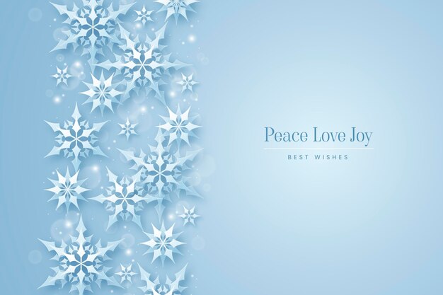 Paper style winter background