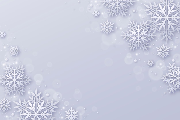 Paper style winter background