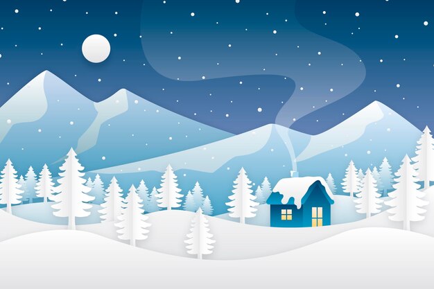 Winter Vector Background Vector Art & Graphics