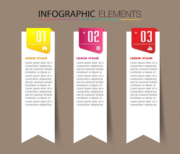 Paper text box template, banner infographic