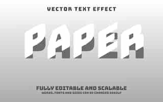 Free vector paper text effect editable