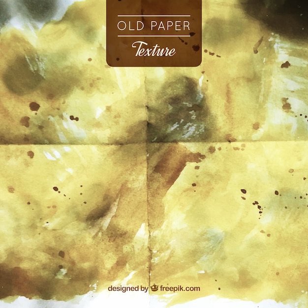 Free vector paper with folds and stains watercolor