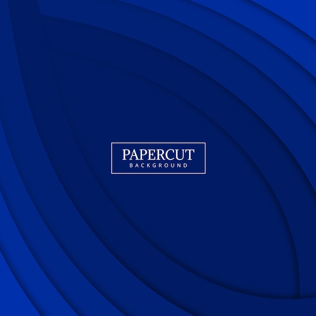 Papercutブルーウェーブカラフルなデザインのベクトル