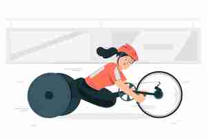 Free vector paralympic cycling concept illustration