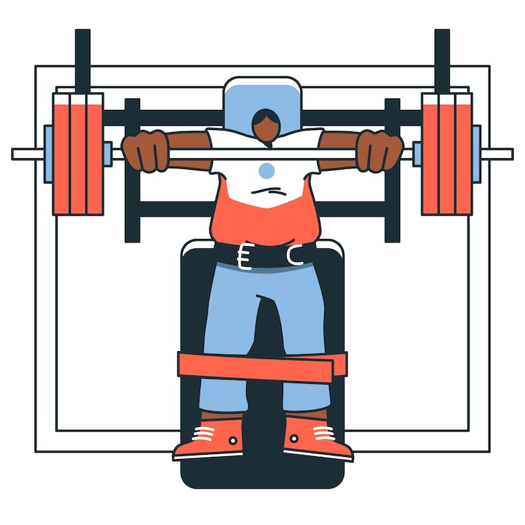 Free Vector paralympic powerlifting concept illustration