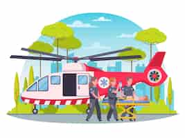 Free vector paramedic first aid illustration