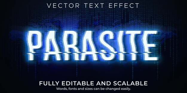 Parasite text effect editable virus and attack text style