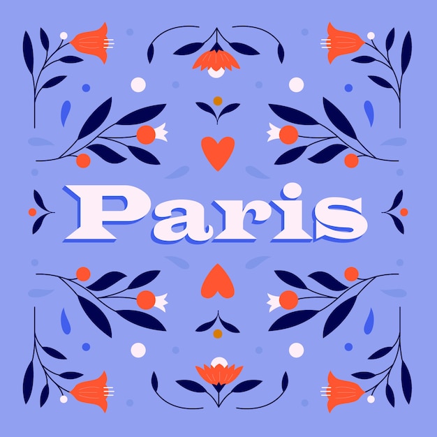 Paris city lettering